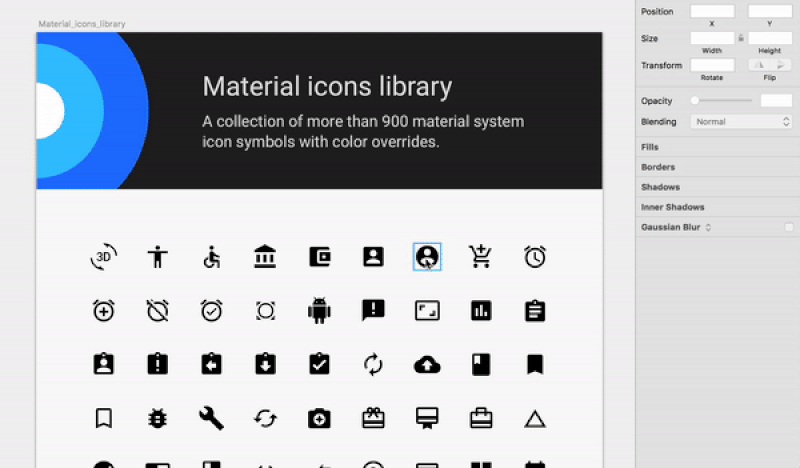 Animation showing that changing icon colors inside Sketch symbols with this solution takes around 3 seconds.